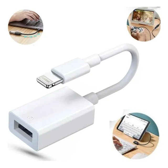 Cabo Otg Usb Compatível Com iPhone 11 12 13 14 Pro Max Mini