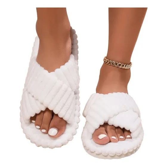 Pantuflas Para Dama Con Tiras Elegantes Y Suaves