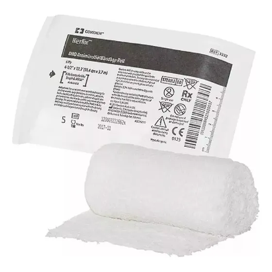 Curativo Kerlix Gaze Antimicrobial Bandage Rolos Kit 02 Und.