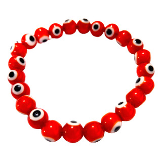 Pulseira De Olho Grego P/proteção De Murano Vermelho Pulseira De Olho Grego P/proteção De Murano Vermelho
