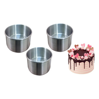 Moldes Pastel Redondo Recto 10 Cm Repostería Set 3 Pzs Alto Moldes Pastel Redondo Recto 10 Cm Repostería Set 3 Pzs Alto