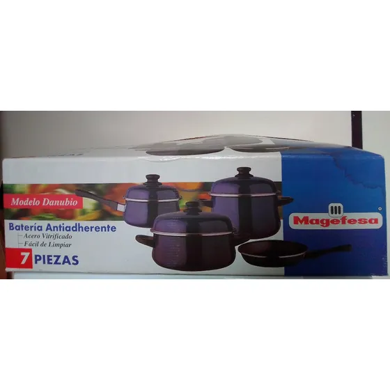 Juego Ollas Magefesa Modelo Danubio 7 Pzas, De Acero Inox