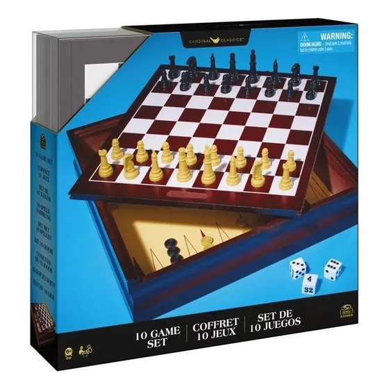 Juego De Mesa 10 En 1 - Juegos Clásicos Original Cardinal