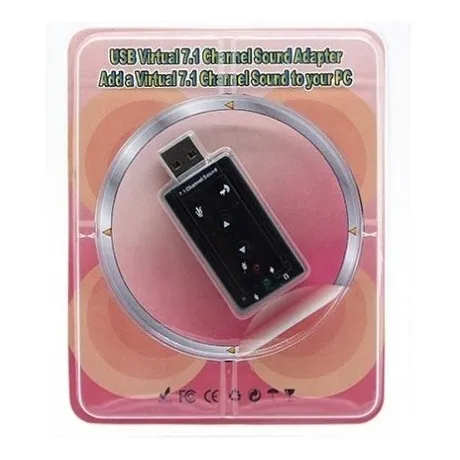 Tarjeta De Sonido 7.1 Usb 2.0 Virtual 3d Tipo Pendrive Pc