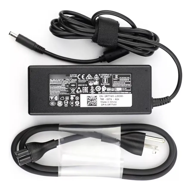 Ac Adapter Dell Rt74m  19.5v 4.62a 90w Barrel Tip 4.5*3.0 M Negro