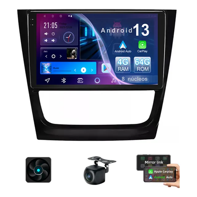 Estéreo Android Auto 4+64g Para Vw Gol Saveiro 2014-2016 Gps