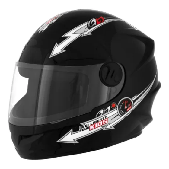 Casco Integral Pro Tork Kids Liberty Four Negro Brill T-xs