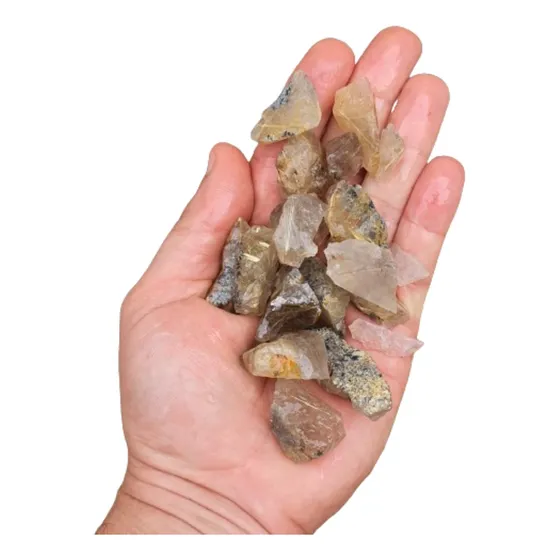 500g Pedra Quartzo Rutilado Cascalho Bruto Artesanato