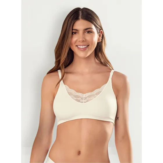 Leonisa Top Con Detalles De Encaje En Escote Y Espalda Crema