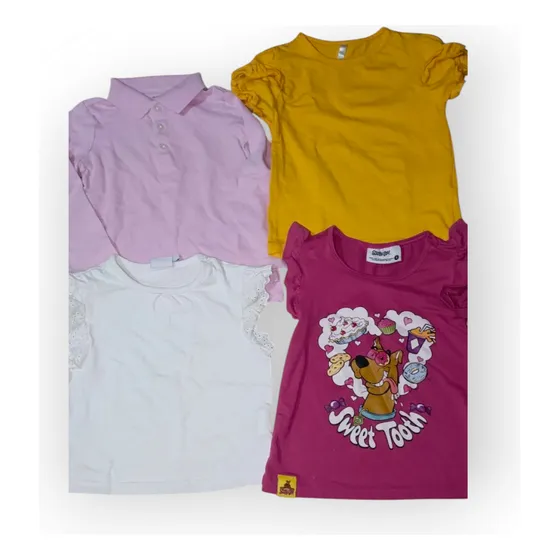 Lote De Camisa Para Niña Usada  Talla 4
