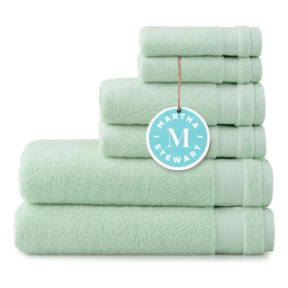 Martha Stewart Juego De Toallas De Baño De Algodón - 6 Pieza Martha Stewart Juego De Toallas De Baño De Algodón - 6 Pieza