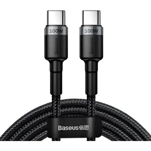 Cable Baseus 2 M Usb Tipo C A C Pd 2.0 Q.c 3.0 100w 20v 5a Negro | Cuotas sin interés