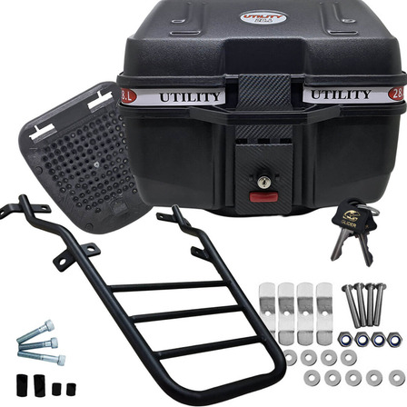 Kit Bagageiro + Bau 28 L Nh190 2020 Em Diante ( Todos Anos) Kit Bagageiro + Bau 28 L Nh190 2020 Em Diante ( Todos Anos)