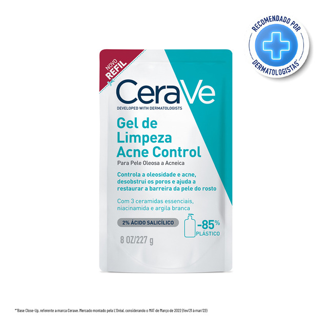 Refil Gel De Limpeza Facial Acne Control 227g Cerave Refil Gel De Limpeza Facial Acne Control 227g Cerave