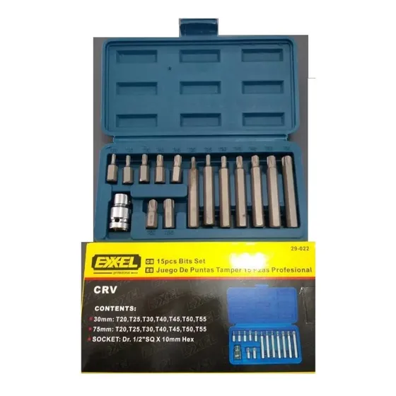 Juego De Puntas Tamper Tork 15 Pcs