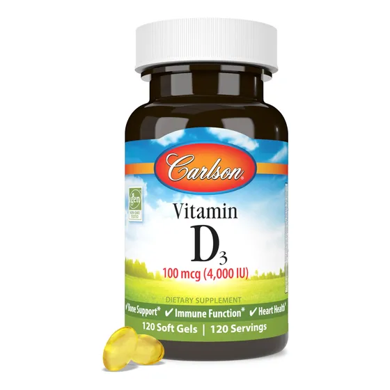 Carlson - Vitamina D3, 4000 Ui (100 Mcg), Suplemento De Vita
