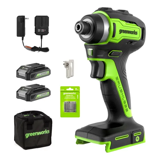 Kit Destornillador Impacto Inalambrico Sin Escobilla 24 Yj