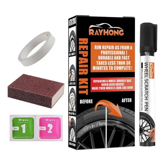 Reparador De Rayones De Aros Para Autos Color Negro