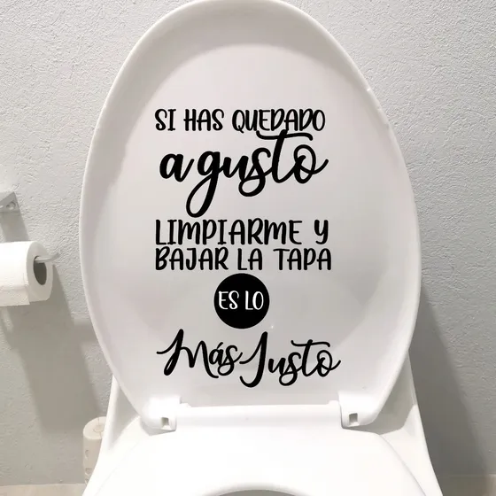 Vinilo Sticker Calcomania Para Baño 30x20cm 