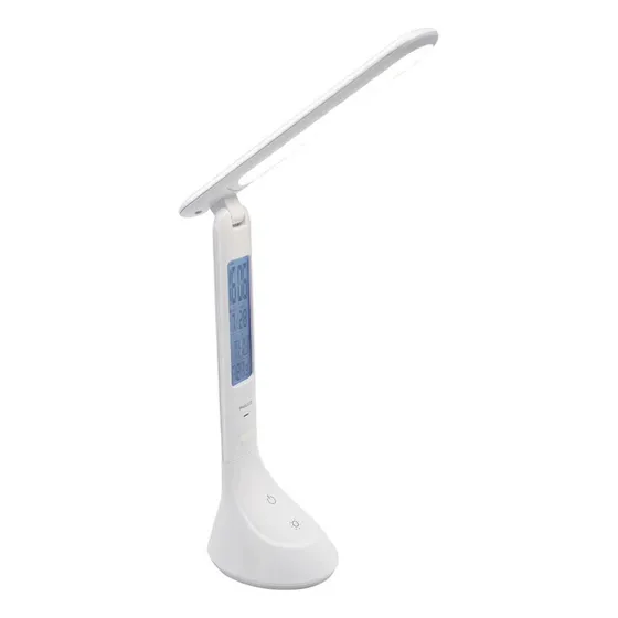 Lampara Led Usb Escritorio C/reloj Recargable Philco Dl368 Color De La Estructura Blanco Color De La Pantalla Blanco