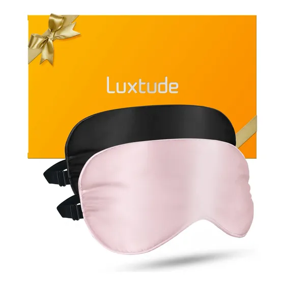 Máscara Para Dormir Luxtude, 100% Seda De Morera, Satén Supe