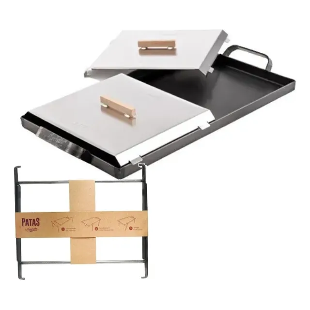 La Plancheta  2 Hornallas Mas Tapas + Patas Desmontables