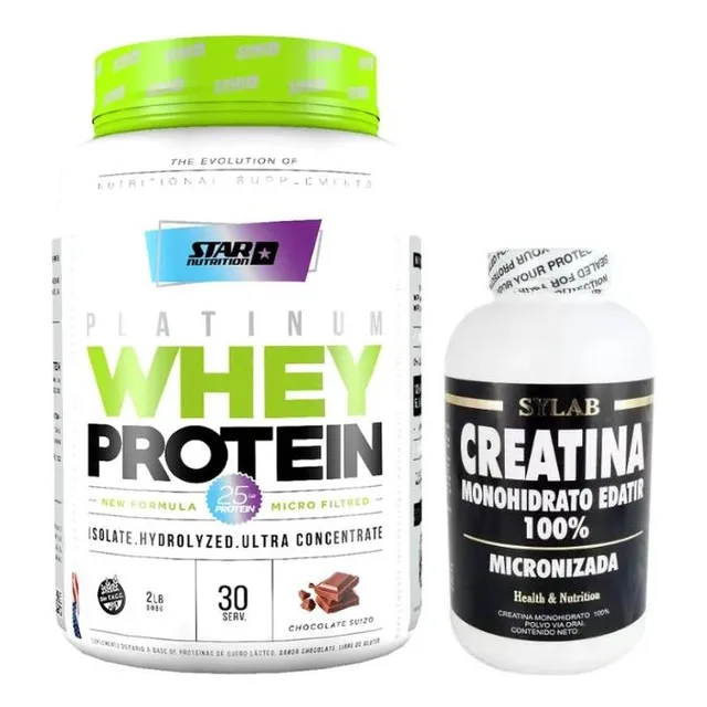 Whey Protein Star Nutrition 2lb + Creatina Sylab 300gr