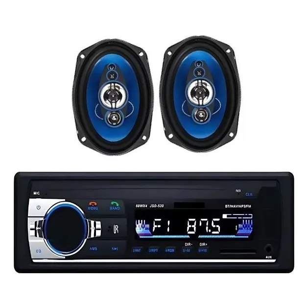 Radio Para Auto + Parlantes 6x9 Bluetooth Control