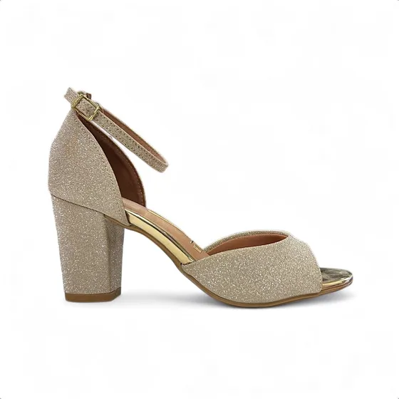 Sandália Feminina Vizzano Salto Bloco Médio Grosso 6262406