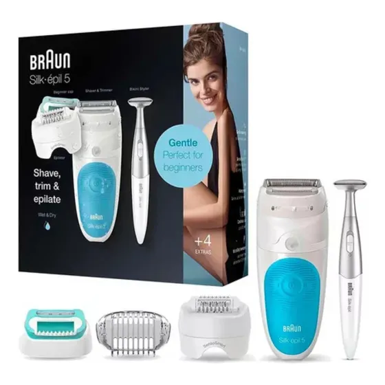 Braun Silk-épil 5, Depiladora Eléctrica Mujer 3en1 (gp)