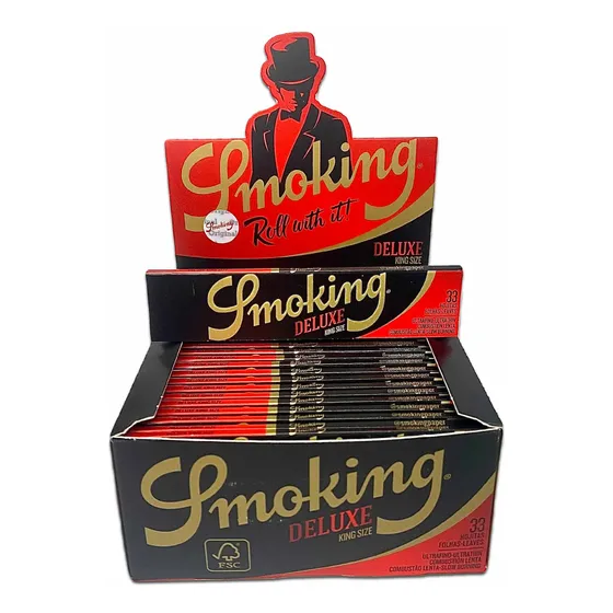 Seda Smoking Black Preta King Size Caixa C/ 50 Un Original