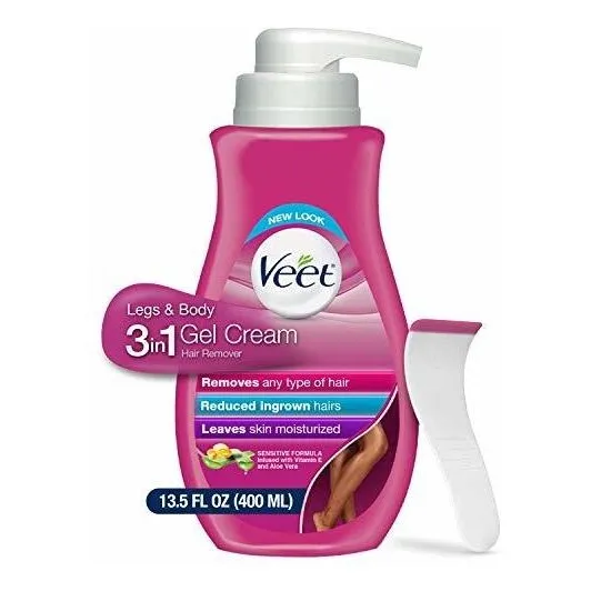 Depilatorio, Crema Depilatoria Veet Gel Sensitive, 13.5 Onza