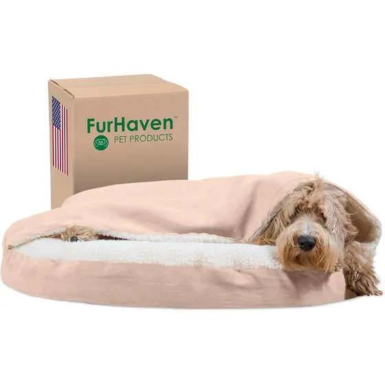 Furhaven 35 Cama Ortopédica Redonda Para Perros Grandes/med