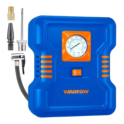 Mini Compresor 12 Volt 150 Psi Aire Portátil Auto Moto Infla Color Azul y Naranja Fase eléctrica Monofásica Frecuencia 50Hz