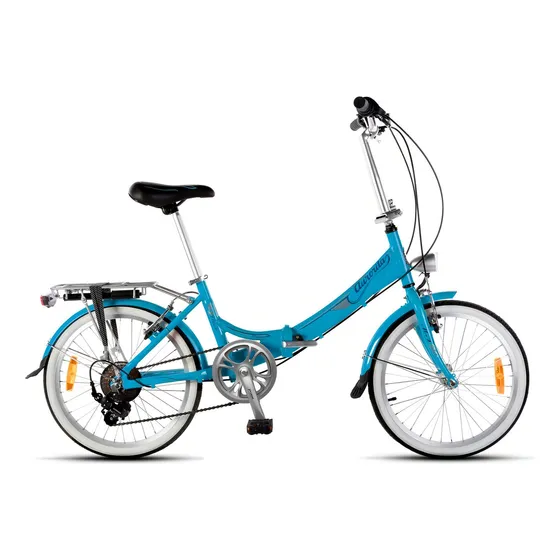 Bicicleta plegable plegable Aurora Folding Aurorita Classic - Retro R20 color celeste