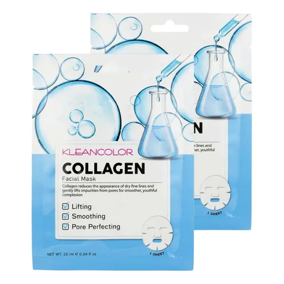 Kleancolor - Mascarilla Facial Colágeno (2 Und)