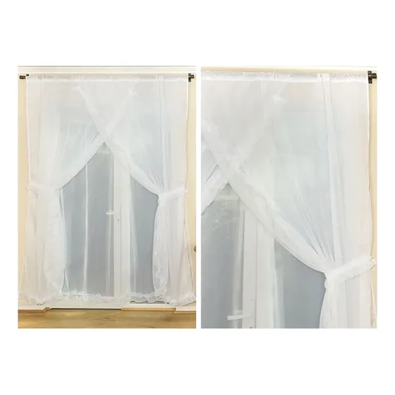 Visillo Romántico 3 Paños 200x220 Crudo Doral