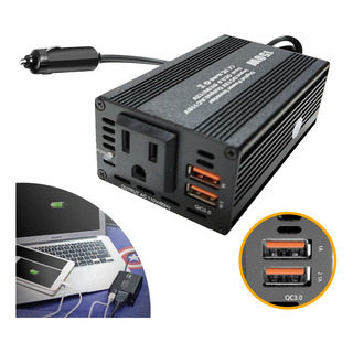 Inversor De Alta Potencia Para Coche 150 W, Doble Usb Inversor De Alta Potencia Para Coche 150 W, Doble Usb