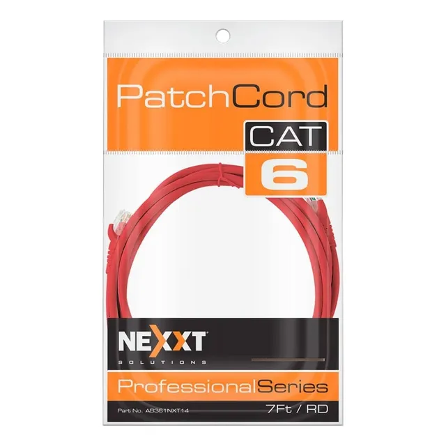 Cable De Red Patch Cord 7 Ft 2,10m Cat 6e Nexxt Rojo