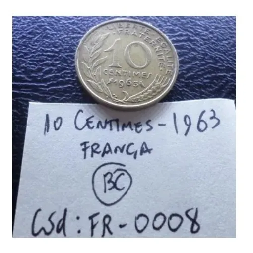 10 Centimes 1963 França Estado De Conservação Bc Cód. Fr0008