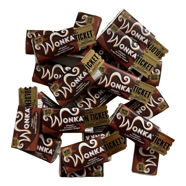 Barras Mini Chocolate Wonka Sabor Chocolate 10 Pack