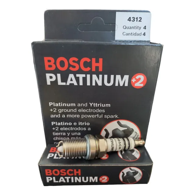 Bujía Bosch Antienchumbe Doble Platinum 2 Electrodo Universa