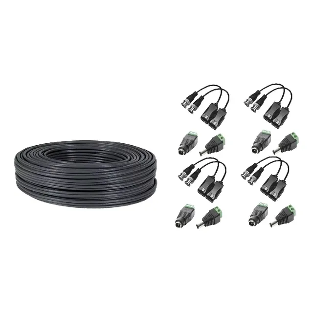 Kit Cable Utp Para Exterior, 4 Transceptores Y Conectores 