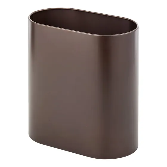 Mdesign Cubo Basura Metal Ovalado Contenedor Para Baño Casa
