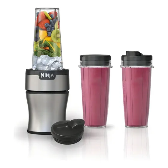 Licuadora Personal Ninja Nutri-Blender 700W con 3 Vasos 20 oz Para Llevar Tritura Hielo y Fruta Congelada Smoothies Batidos y Jugos Extractor