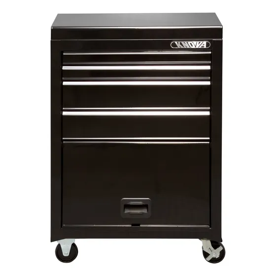 Gabinete Móvil Metálico 4 Gavetas Knova Kn 9984 Color Negro