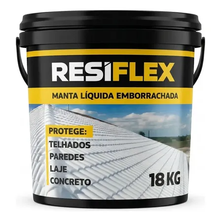 Borracha Líquida 18l Resiflex Proteção Contra Infiltrações