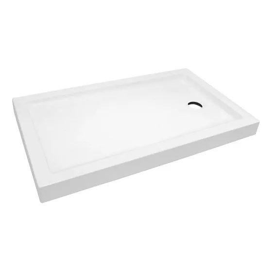 Receptáculo De Ducha Full Kit 120 X 70 X 14 Cm Color Blanco