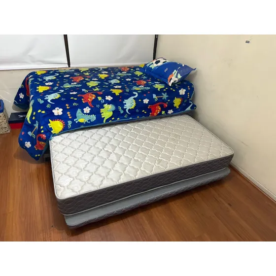 Cama Nido 1 1/2 Plazas Apolo Black Celta Color Gris