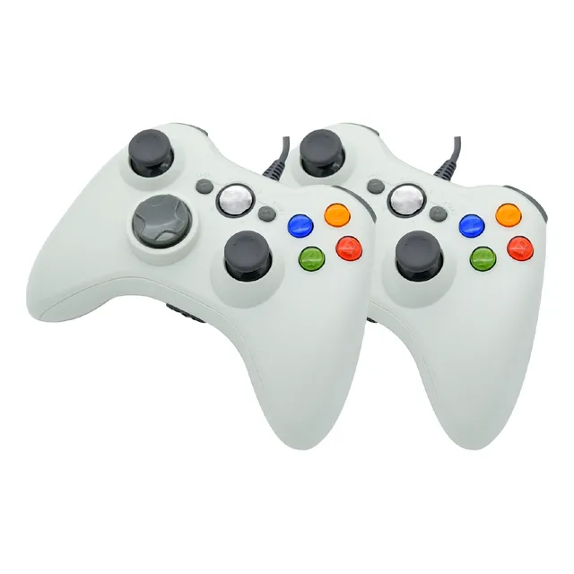 Paquete 2 Control Joystick Usb Compatible Con Xbox 360 Y Pc